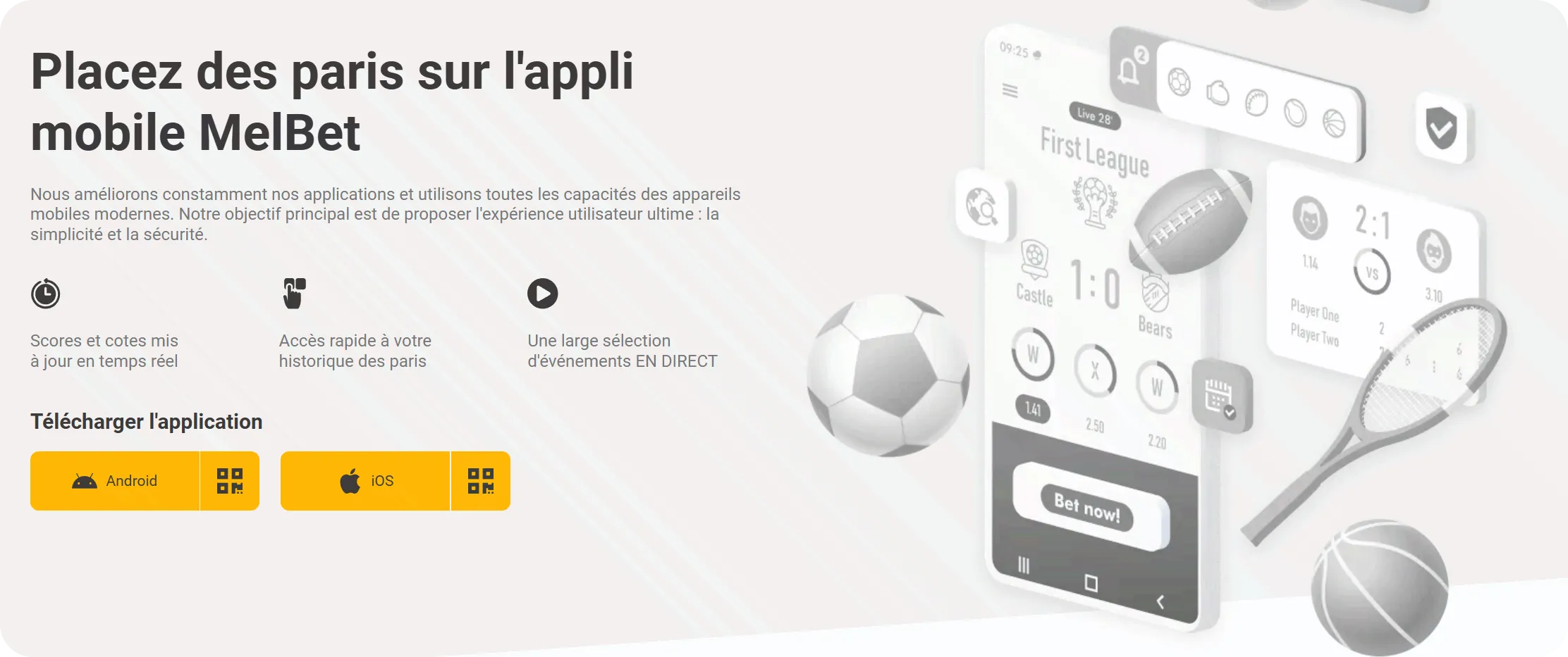 Application Melbet CI — télécharger Android et iOS
