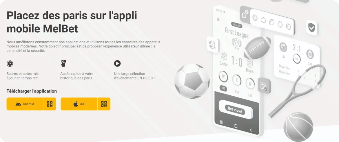 Application Melbet CI — télécharger Android et iOS